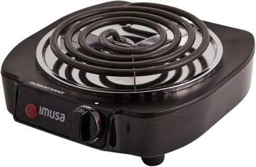 Vista 12 de Cocina eléctrica de una hornilla IMUSA USA GAU 80305 de 1100 vatios en color negro, quemador doble 1500 W, Negro