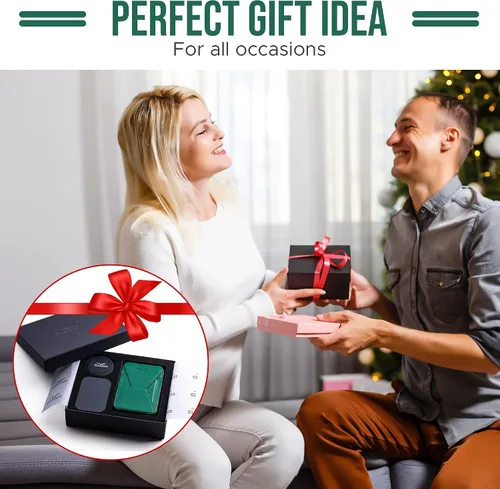 Vista 6 de Cartera para teléfono celular con soporte magnético para teléfono, tarjetero para teléfono de forma segura para modo horizontal o vertical