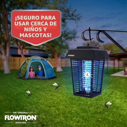 Vista 6 de Flowtron Exterminador de insectos, 1 acre al aire libre, bombilla UV de 40