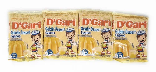 Vista 3 de Paquete de 4 paquetes de postre de gelatina D'Gari de 4.2 onzas, sabor artificial (4.2 onzas, coco)
