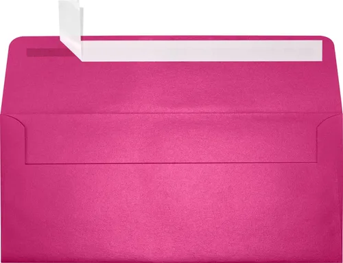 Vista 4 de LUXPaper Sobres comerciales #10 Despegar y prensar 4 1/8 pulgadas x 9 1/2 pulgadas aguamarina metálica Texto de 80 libras 50