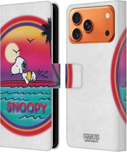 Vista 114 de Head Case Designs Funda de piel con licencia oficial de Peanuts Beach Surf Snoopy Boardwalk Airbrush compatible con Apple iPhone 11
