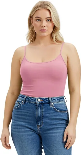 Vista 28 de Emmalise Camisola larga casual básica para mujer, con tirantes ajustables, top en capas