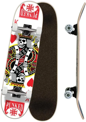 Vista 10 de Poker Series Pro Complete Skateboard 7.75” x 31” – Double Kick Concave Deck, ABEC-9 Bearings, 54mm Wheels, Aluminum Alloy Trucks, BlackWidow Grip
