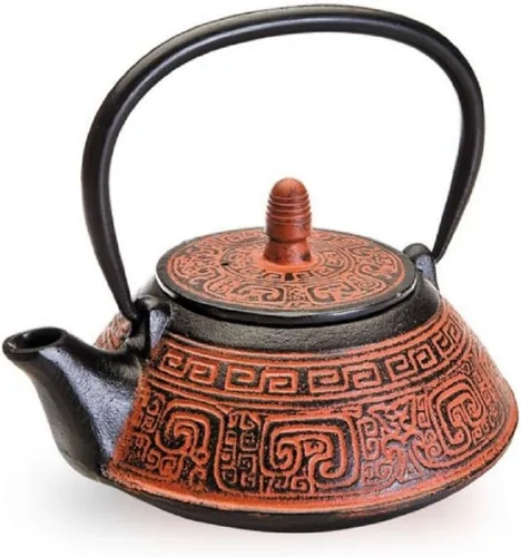 Vista 2 de IBILI 620508 - Olla de té de hierro fundido India 0,80 LT Negro/Rojo
