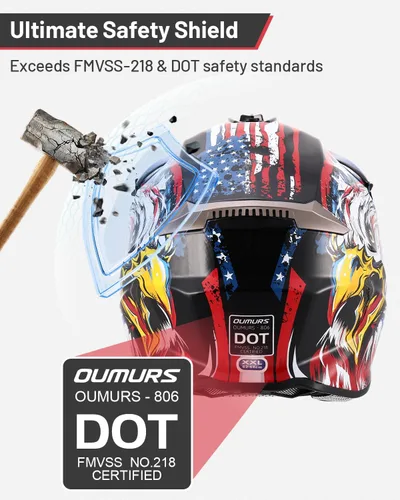 Vista 3 de Youth Dirt Bike Helmet for Boys & Girls with Goggles & Gloves for 8-18 Years Old, DOT Certified Kid ATV Helmet Motocross Off Road