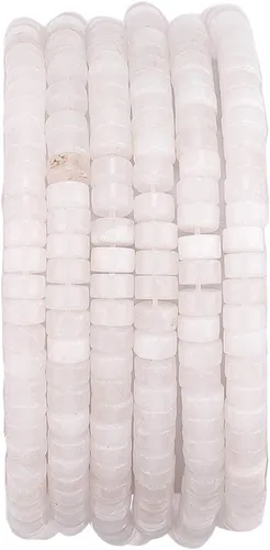 Vista 10 de BEADIA Cuentas Espaciadoras de Jade Natural Africano Planas Redondas Sueltas para Hacer Joyas con Abalorios 3mmx2mm 38cm