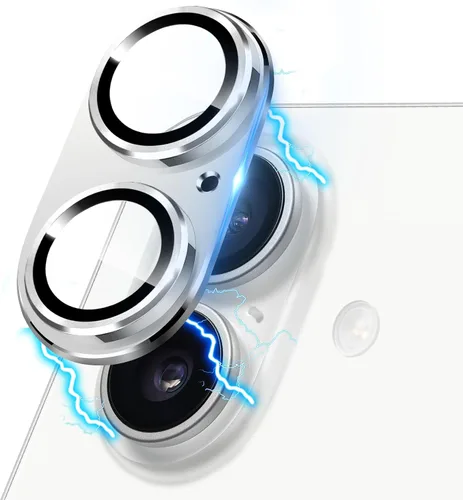 Vista 25 de Protector de lente de cámara compatible con iPhone 15 y 15 Plus, protector de pantalla de vidrio templado antiarañazos, a prueba de golpes, funda
