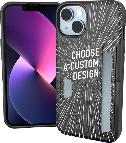 Vista 84 de Smartish Funda tipo cartera para iPhone 11 Pro - Wallet Slayer Vol. 2 [soporte protector delgado] tarjetero (seda) - Black Tie Affair