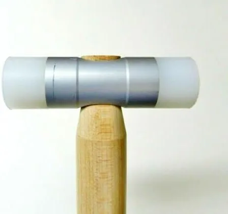 Vista 5 de Martillo de nylon doble cara cabeza plástico 1 "mazo ceniza mango joyería fabricación martillo por JTS