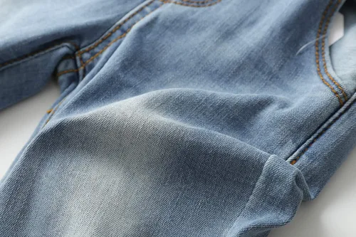 Vista 3 de KIDSCOOL SPACE Bebé Niño 2 Botones Correas Ajustables Moda Jean General