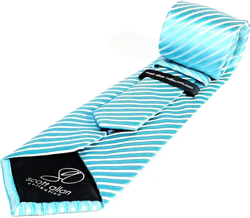 Vista 3 de Scott Allan - Corbatas de rayas para hombre - Corbata tejida para hombre