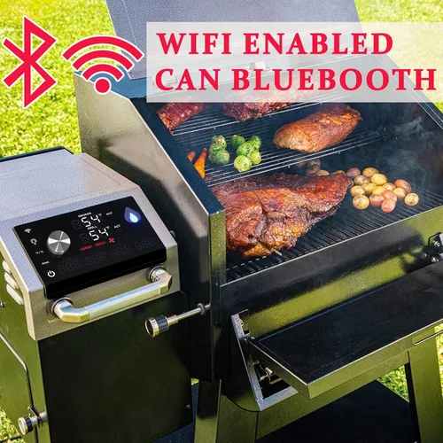 Vista 2 de Repuesto 80042 WiFi PID digital PID piezas para PB2180LK, compatible con Pit Boss Lockhart Platinum Pellet/Smoker Combo Grill, viene con función