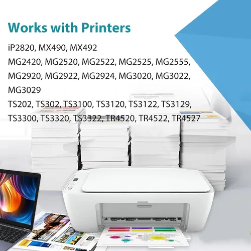 Vista 2 de 245XL 246XL - Cartuchos de tinta para Canon PG 245 CL 246 XL, color negro, paquete de 3 unidades, repuesto compatible con MG2522 MX490 TS3122 TR4520