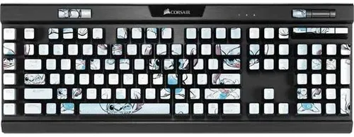 Vista 11 de Skinit Calcomanía de otra piel compatible con el teclado mecánico para juegos K95 RGB Platinum – Diseño de patrón de expresión facial con licencia