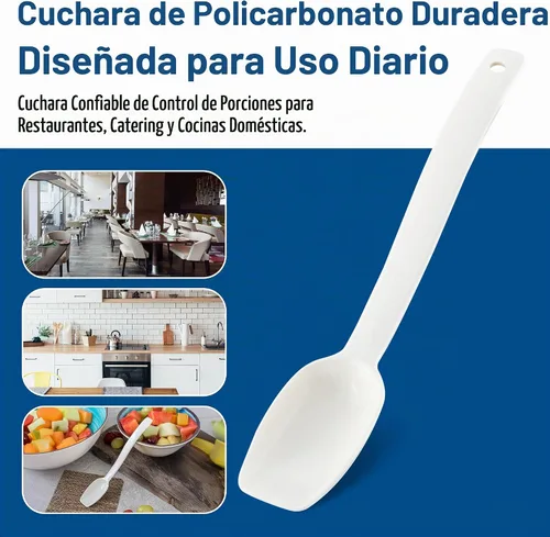 Vista 7 de Carlisle Cucharas para servir ensalada/bufé, macizas y perforadas, .25 onzas - .8 onzas., Blanco, 1