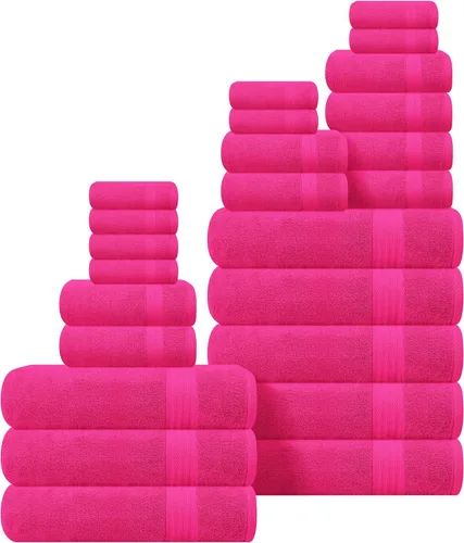 Vista 25 de GLAMBURG Juego de 2 Sábanas de Baño Extra Grandes de Algodón Premium de 700 GSM - 100% Algodón Peinado - 2 Sábanas de Baño 35x70 pulgadas - Calidad