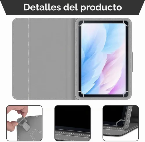 Vista 5 de DETUOSI - Funda universal para tablet Android de 7 pulgadas, color negro