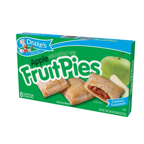 Vista 6 de Drake's Fruit Pies 32 pasteles envueltos individualmente de manzana, 4 onzas