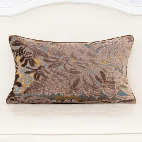 Vista 17 de Funda para almohada o cojín Alerfa de 18 x 18 pulgadas con estampado floral, terciopelo, moderna, apoyo lumbar, decorativa, para sofá, para Beige