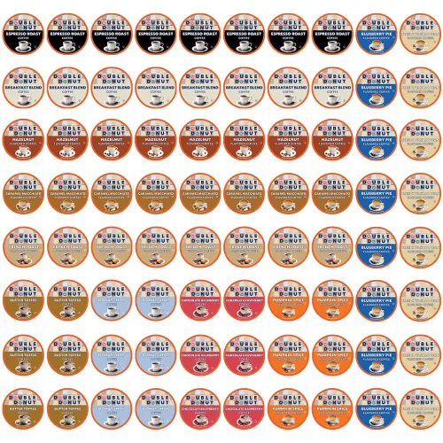Vista 49 de Double Donut Coffee Cápsulas de café de arándanos, cápsulas de café con sabor a arándanos de una sola porción, café tostado medio para cafeteras