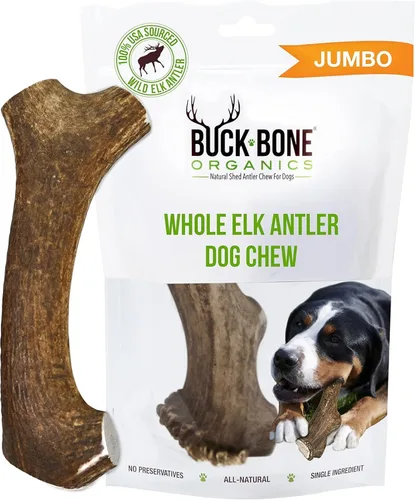 Vista 4 de Buck Bone Organics - Masticables de astas de alce para perros, duraderos, para masticadores agresivos, completamente natural, sin conservantes