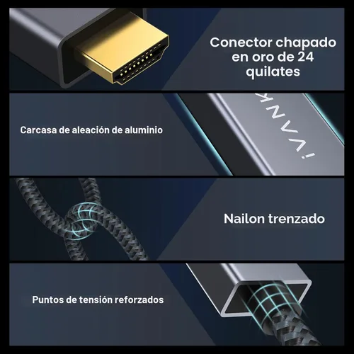 Vista 6 de IVANKY Cable 4K Mini DisplayPort a HDMI de 10 pies, 4K @30Hz Thunderbolt a 10 pies-gris