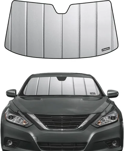 Vista 8 de Pigenius Parasol de parabrisas para Nissan Altima Sedan 2013-2018, acabado plateado metálico