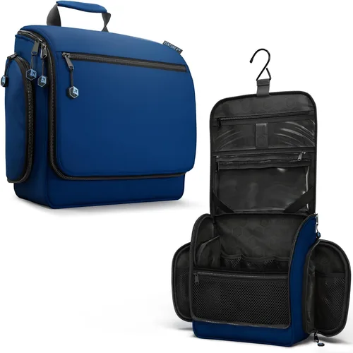 Vista 23 de VENTURE 4TH Neceser de viaje colgante para mujeres y hombres - Organizador grande de artículos de tocador con 18 compartimentos, bolsa extraíble
