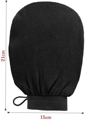 Vista 2 de Guantes exfoliantes, 1 unidad, guantes de baño de crin de caballo para hombres y mujeres, manopla para ducha, spa, masaje y removedor de células