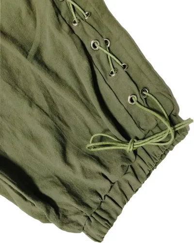 Vista 5 de Pantalones cortos de pirata para hombre, medievales, vikingos, navegantes, renacentistas, pantalones cortos de lino gótico para disfraz