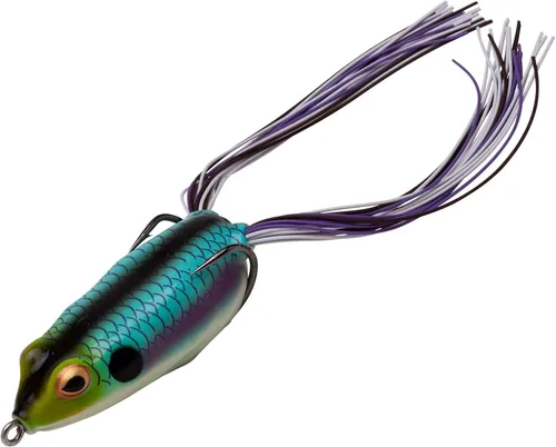 Vista 4 de BOOYAH Pad Crasher Topwater Bass Pesca Hueco Cuerpo Rana Señuelo con ganchos sin malas hierbas