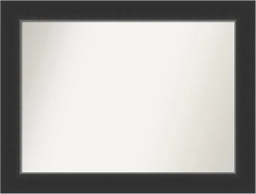 Vista 314 de Amanti Art Espejo personalizado, espejo de baño negro Astor, espejo de pared o espejo de tocador de baño sobre el fregadero (25 x 25 pulgadas)