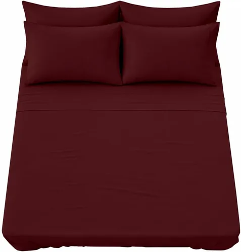 Vista 14 de Shreem Linen Juego de sábanas tamaño individual de 6 piezas, sábanas 100% algodón egipcio, ropa de cama de lujo de hotel, bolsillo profundo de 18