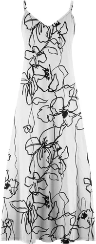 Vista 5 de Ceboyel Vestido largo de verano con tirantes delgados florales para mujer, vestido largo de verano con cuello en V, sexy, bohemio, ropa de playa