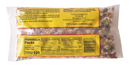 Vista 2 de Ragin Cajun - Sopa de diez frijoles sazonados con verduras y condimentos, 0.27 onzas de proteína, sin gluten, 16 onzas (paquete de 12)