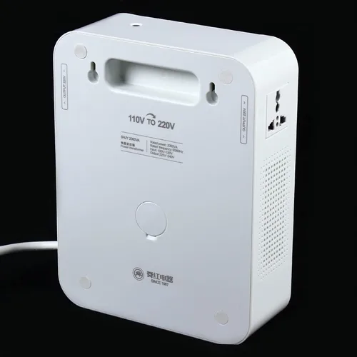 Vista 7 de Transformador convertidor de voltaje elevador de 2000 W, 110 V a 220 V, convertidor de energía resistente con cable de alimentación de entrada