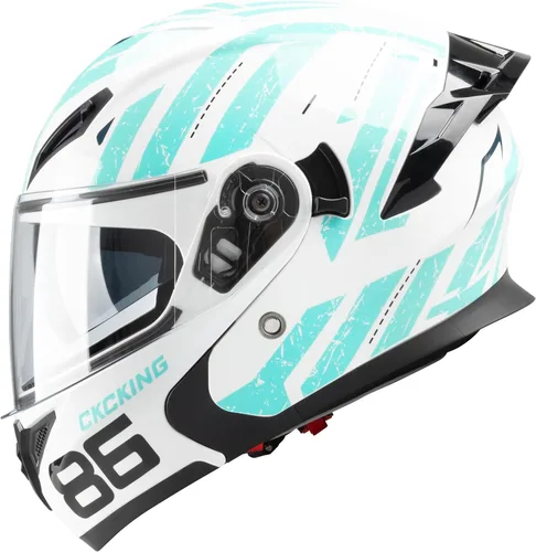 Vista 11 de Casco integral para hombres y mujeres adultos con protector solar ahumado