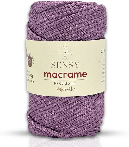 Vista 88 de Sensy - Cuerda de poliéster prémium de 0.197 in y 104 yardas, 100% polipropileno, cordón de macramé de 0.197 in, cuerda de ganchillo para bolsa