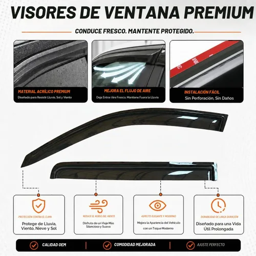 Vista 4 de 4 protectores de lluvia originales para Chevy 2007-2014 Tahoe 94514