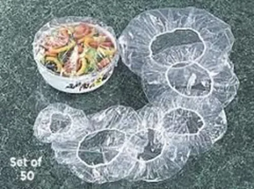 Vista 2 de Cubiertas elásticas para tazón WalterDrake, juego de 50, talla única Se ajusta a todos, Transparente