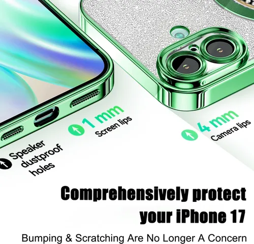 Vista 334 de Misscase Funda magnética con purpurina para iPhone 11 compatible con MagSafe, protección completa, delgada, a prueba de golpes, antiarañazos