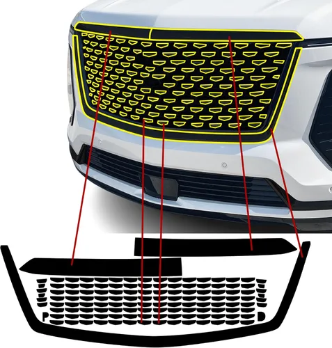 Vista 12 de BOGAR TECH DESIGNS Cubierta de Reemplazo para Eliminar Cromo Compatible con Cadillac Escalade (Negro Brillante, Lados Inferiores (2021+))