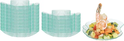 Vista 15 de Restaurantware Plato de aperitivo de 3.3 pulgadas, 25 platos desechables de plástico para aperitivos, resistentes platos de cóctel de plástico negro