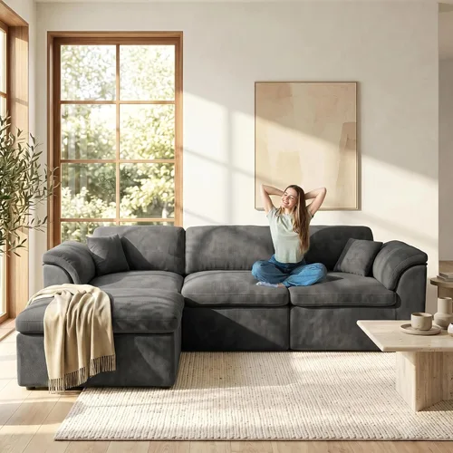 Vista 10 de Welzona loveseat - Sofá biplaza de felpilla cómodo de 75 pulgadas, sofás pequeños para espacios pequeños, sofá biplaza moderno de 2 plazas, sofás