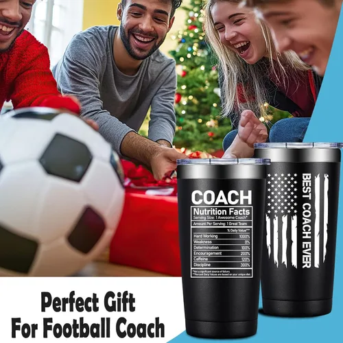 Vista 4 de Grifarny Regalos de Entrenador para Hombres, Mujeres - Vaso Tumbler del Mejor Entrenador de Todos los Tiempos 20 oz - Regalos de Apreciación