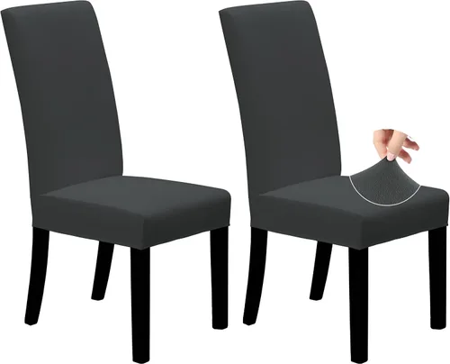 Vista 21 de Easy-Going - Juego de 2 fundas elásticas para sillas de comedor, fundas para sillas de comedor, fundas para sillas Parsons para comedor, ceremonia