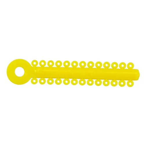 Vista 6 de Lazos dentales de ligadura de goma elástica de ortodoncia multicolor 1040 PCS/BOLSA (AMARILLO (2 #))