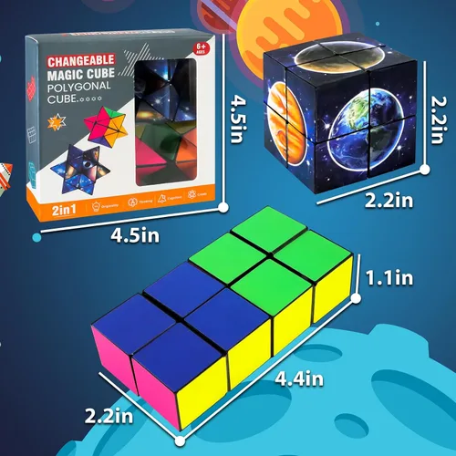 Vista 6 de Juguetes Luaxkpi para niños de 6 a 12 años, regalos de cumpleaños para niños de 6, 7, 8, 9, 10 años, niñas, cubos de fidget para niños de 8 a 12