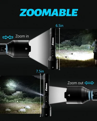 Vista 4 de Bigcheck Linterna LED súper brillante recargable IP67 impermeable